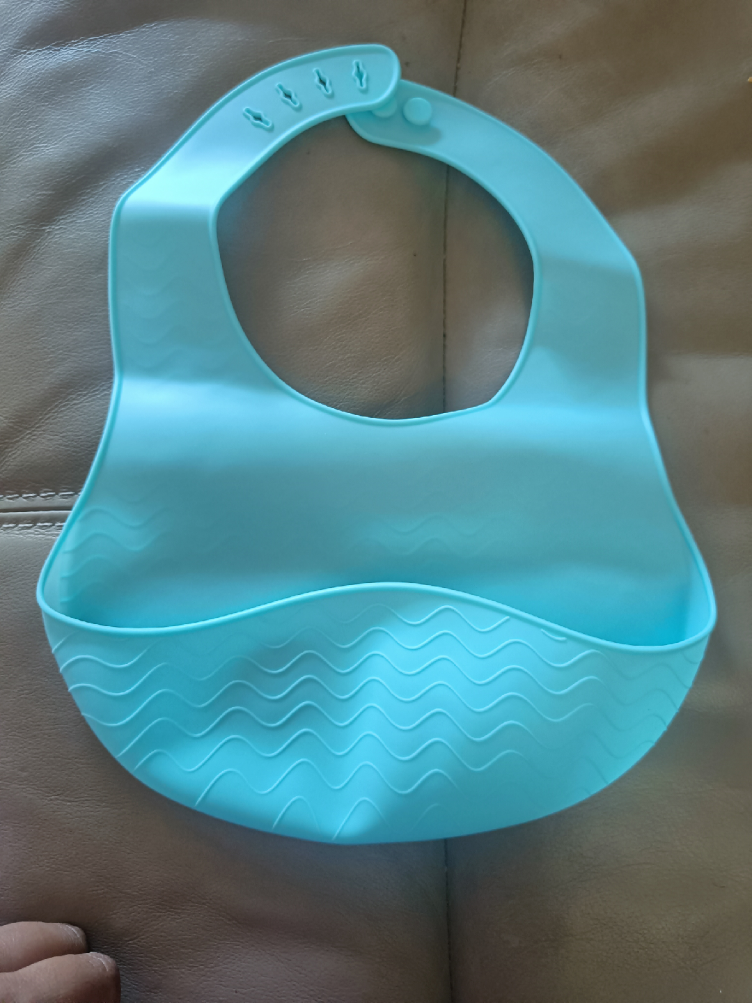 Silicone Baby Bib - Light Blue