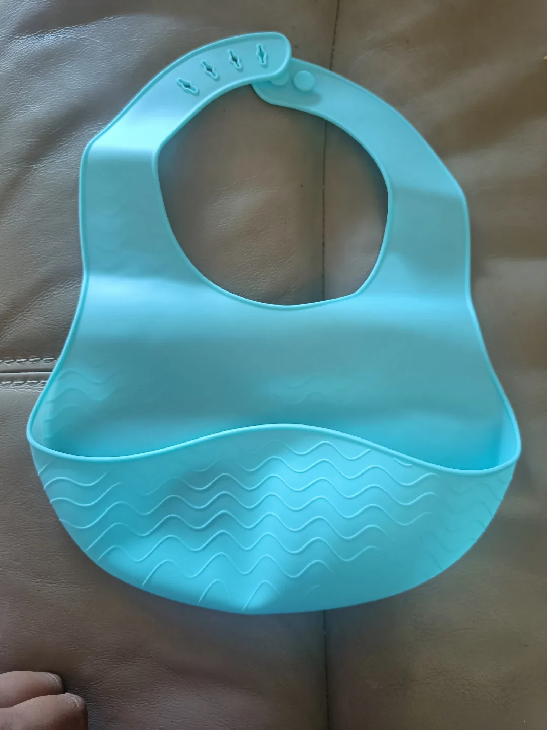 Silicone Baby Bib - Light Blue thumbnail