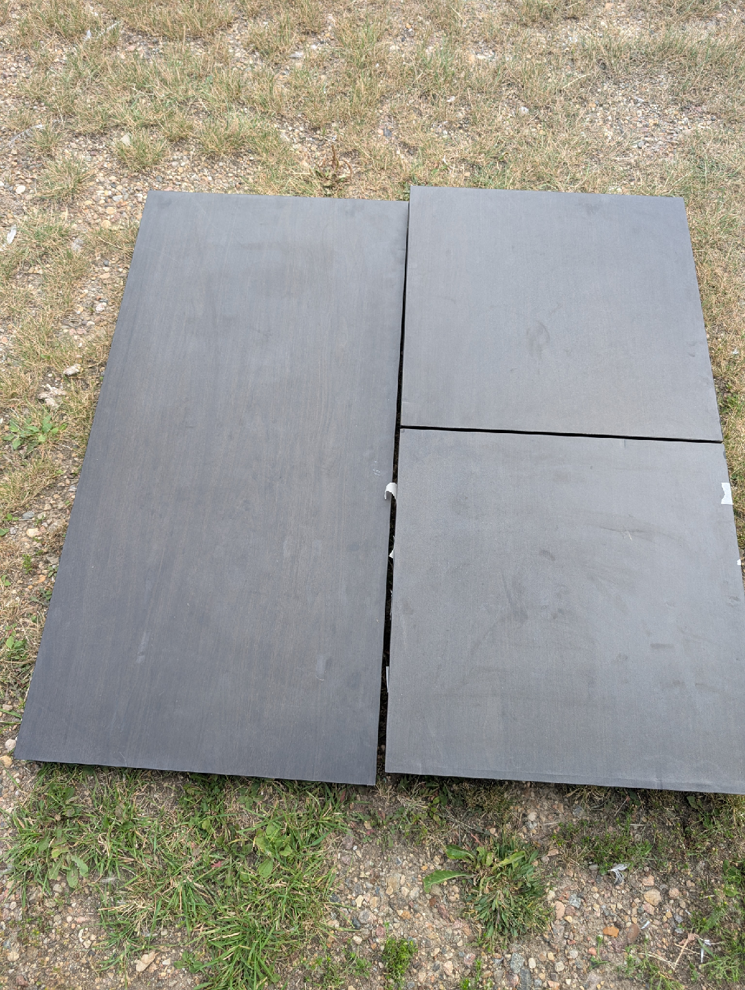 Dark Brown Wood coffee table with matching side tables