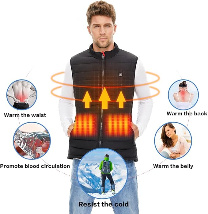 Heated Vest for Men and Women with Battery Pack Rechargeable - photo 4