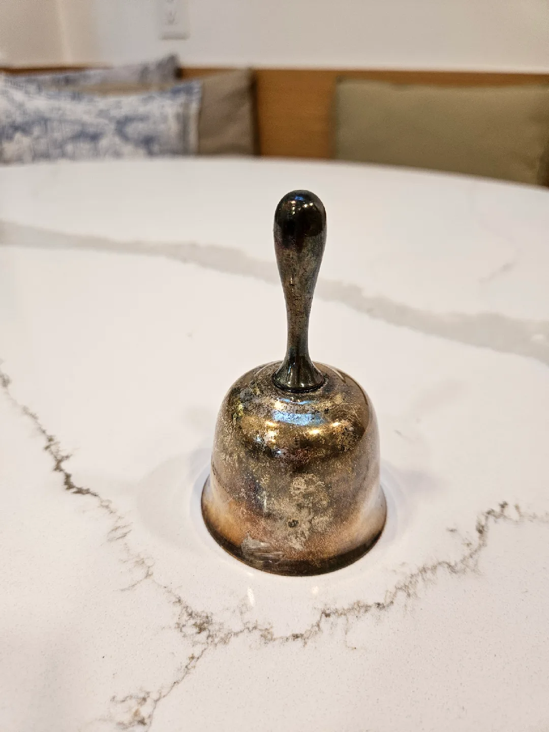 Vintage Silver Plated Hand Bell Dinner Bell thumbnail