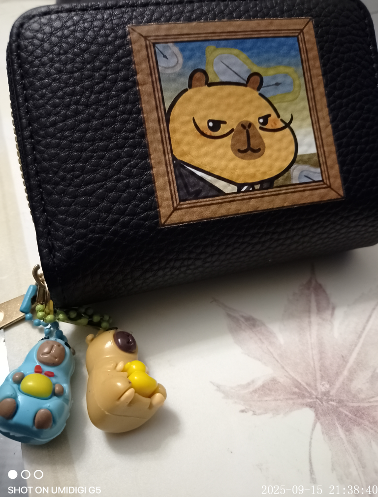 Black Wallet with Cartoon Design - photo 3