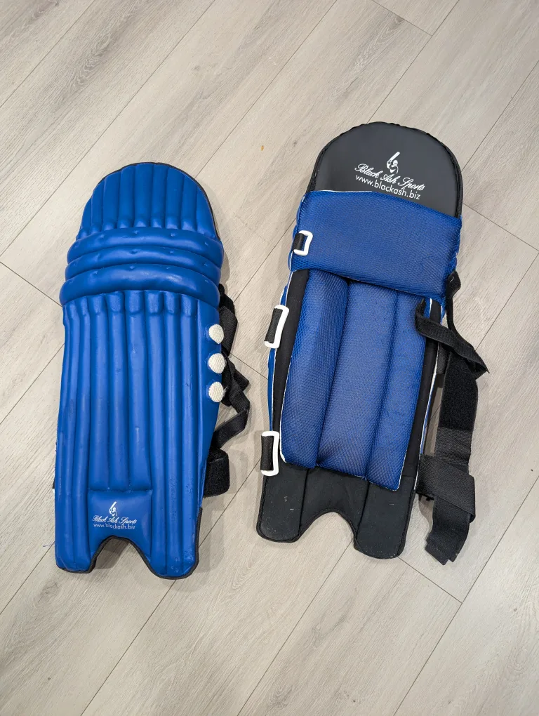 Black Ash Sports Cricket Leg Guards - Blue thumbnail