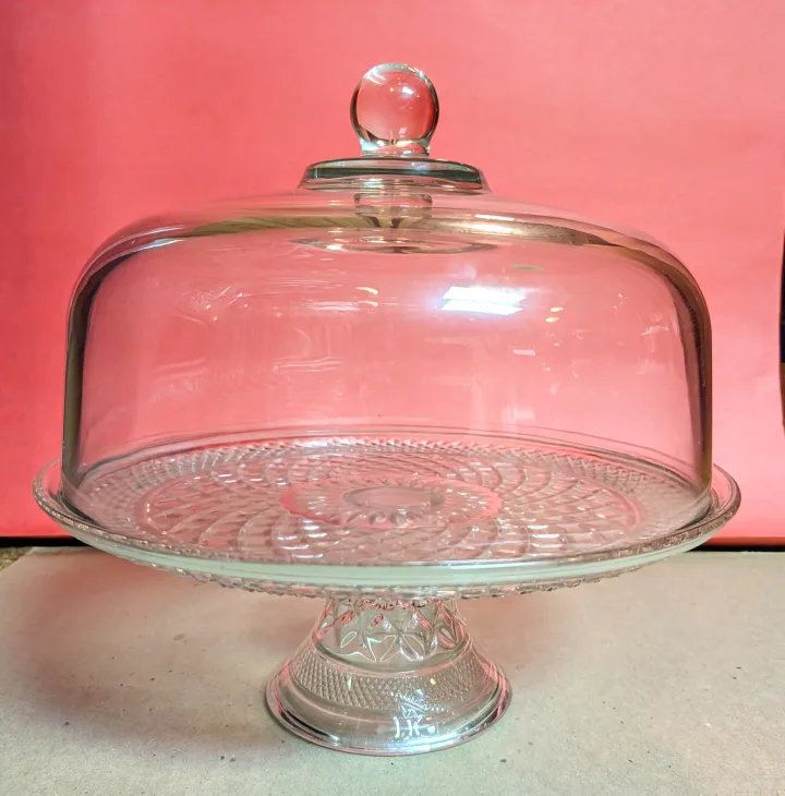 Glass Cake Stand with Dome thumbnail