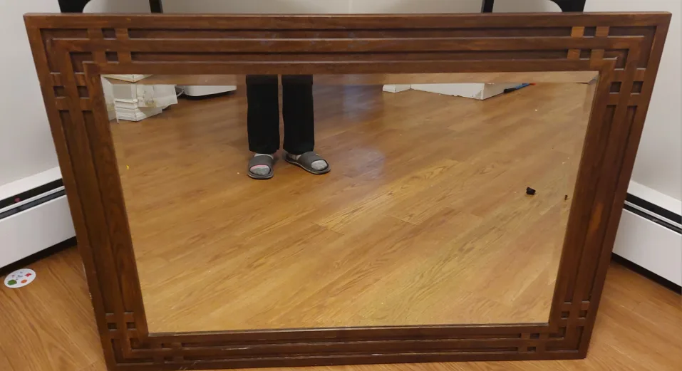 🥕Large Wooden Framed Mirror image indicator(5)