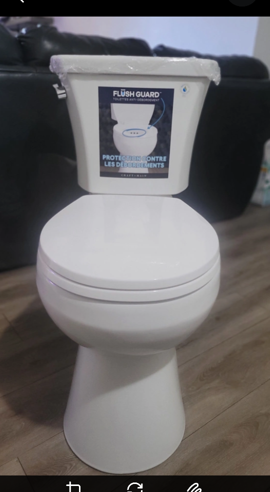 White Toilet with Flush Guard - photo 5
