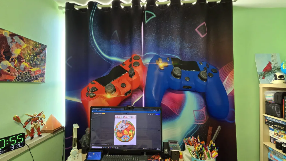 Gaming Controller Design Curtains 52inx84in thumbnail