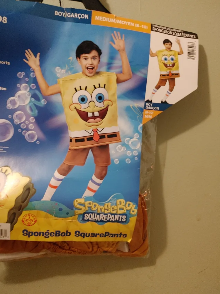 SpongeBob SquarePants Costume - Size M (8-10) thumbnail