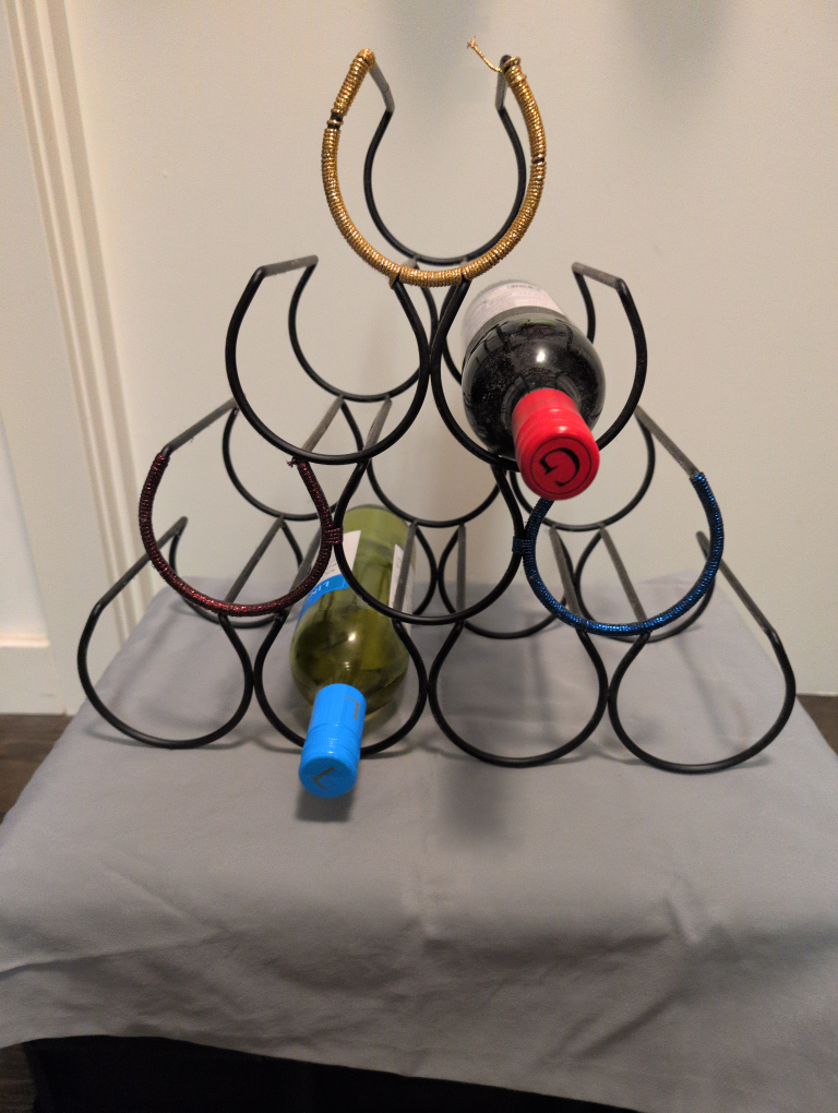 Metal Wine Rack - Holds 10 Bottles - photo 4
