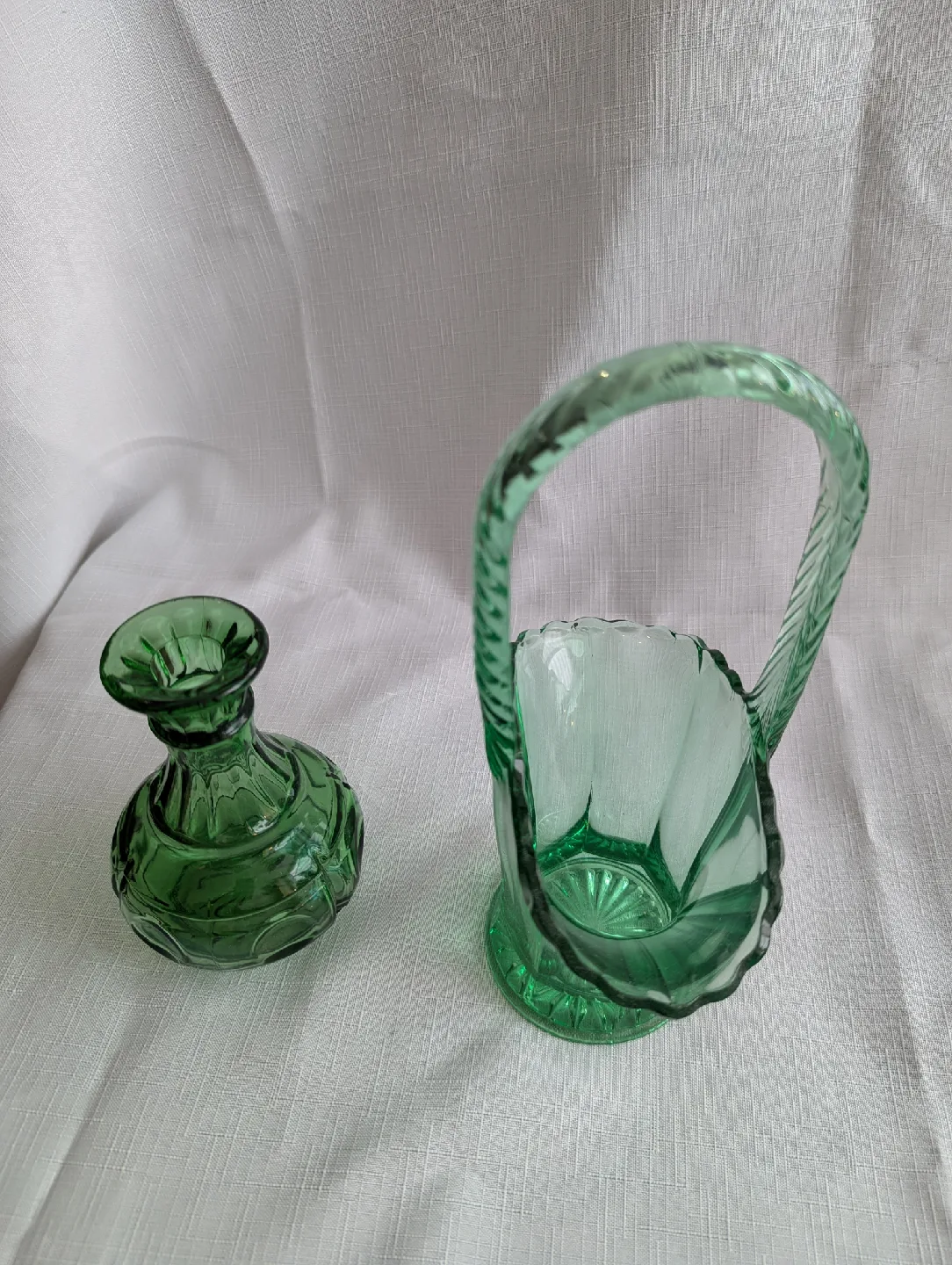 Wheaton & Westmoreland vintage green glass image indicator(4)