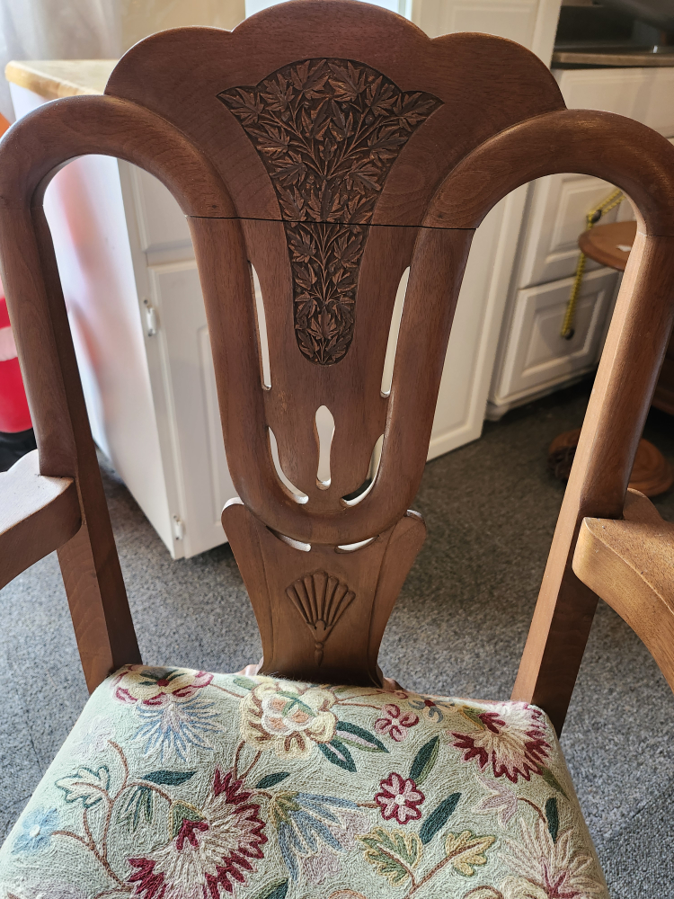 Vintage Floral Upholstered Armchair - photo 2