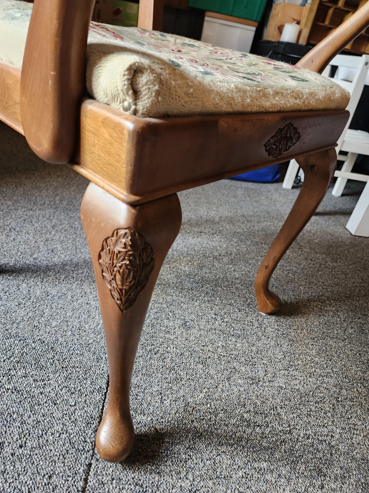 Vintage Floral Upholstered Armchair - photo 4