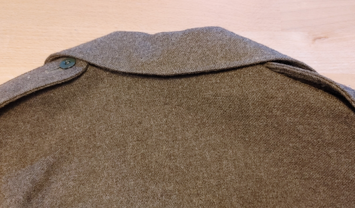 Vintage Wool Military Jacket - Olive Green - photo 5