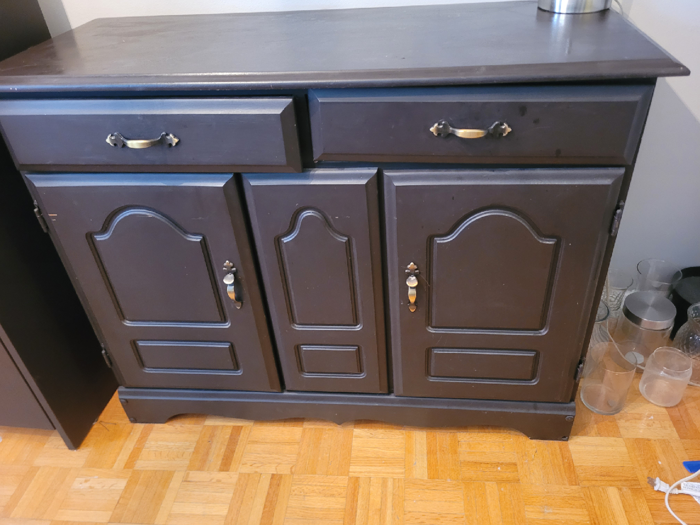 Dark Brown Wooden Sideboard Cabinet