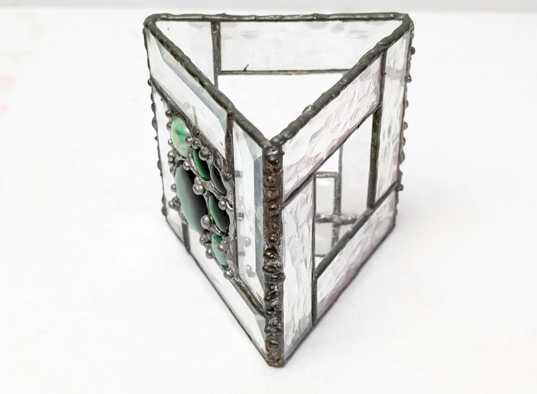 Retro Stained Glass Tealight Holder image indicator(2)