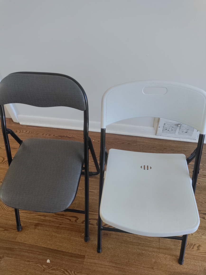 Folding Chairs - Grey and White