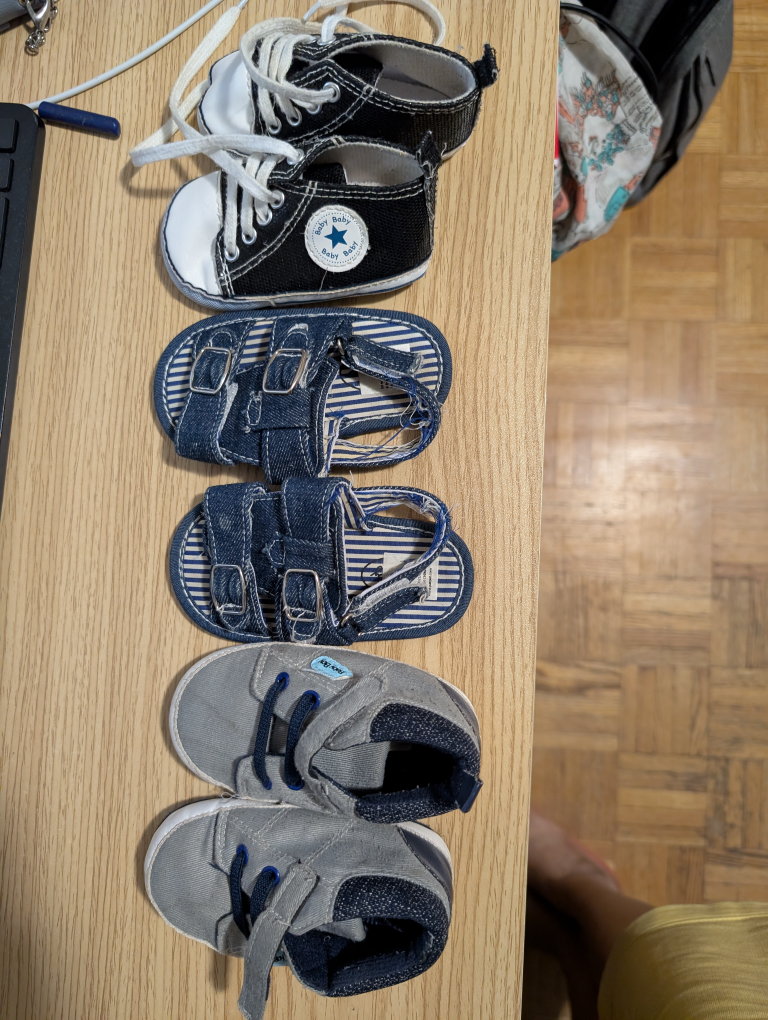 Baby Shoes Bundle: Converse Style, Sandals & Sneakers