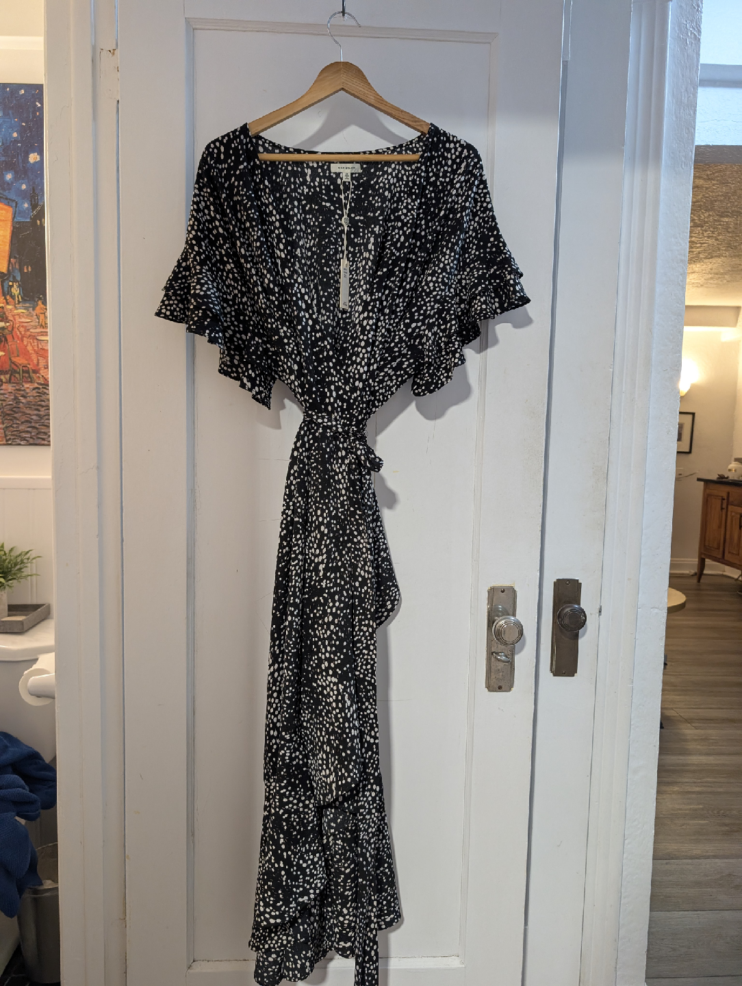 Max Studio Black Ivory Rose Dress - 2X