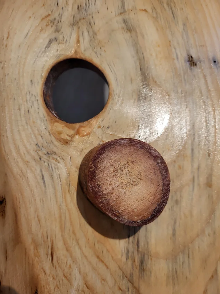 Small Handmade Live Edge Coffee Table - Wood & Metal Legs image indicator(3)