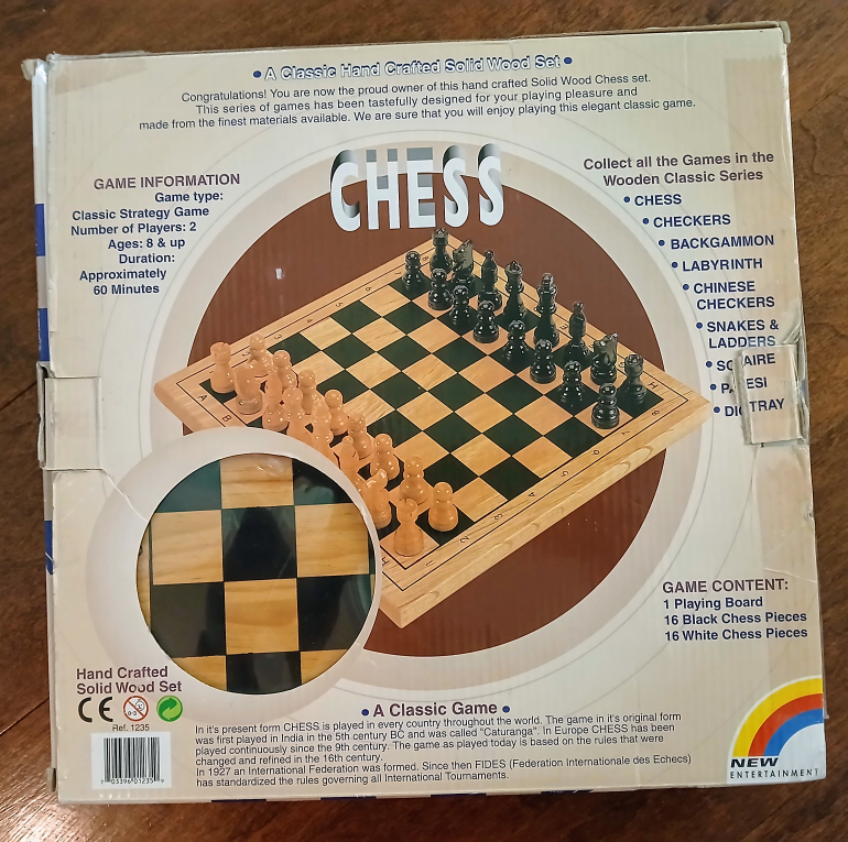 Hand Crafted Solid Wood Chess Set