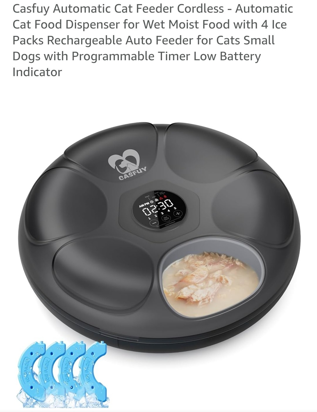 Casfuy Automatic Cat Food Dispenser - photo 2