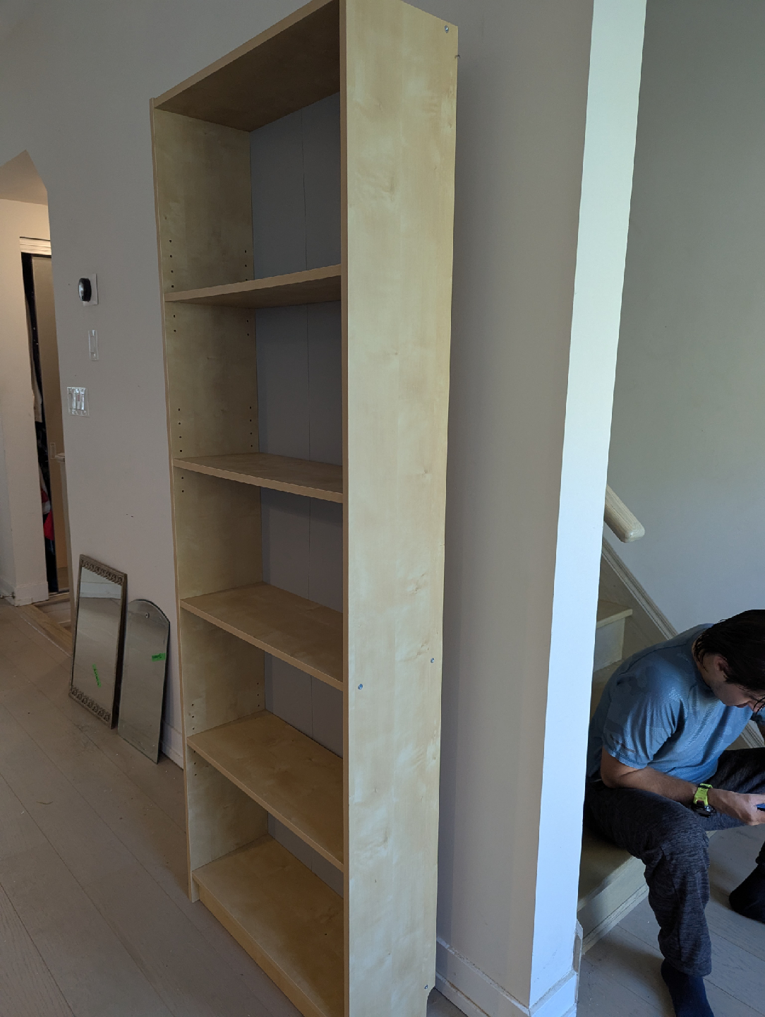 Tall Wooden Bookcase with 4 adjustable shelves - photo 3