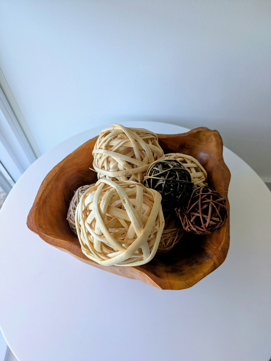Decorative wooden tray and balls -staging clearance - photo 2