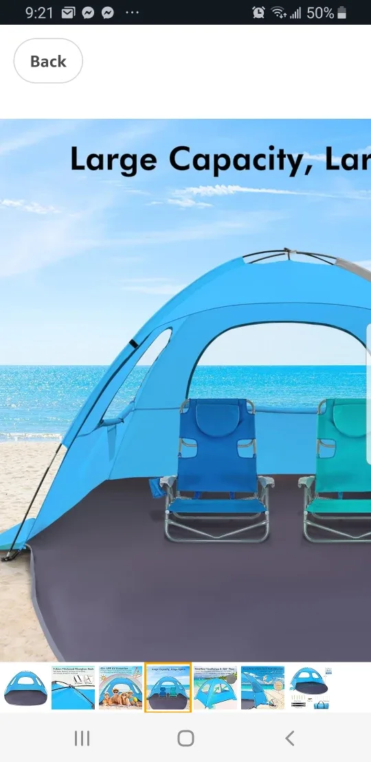 XL Beach Tent 6 person brand new image indicator(4)