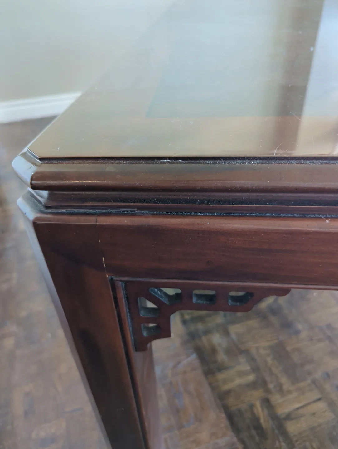 Solid Wood Brown Dining Table (can deliver) image indicator(2)