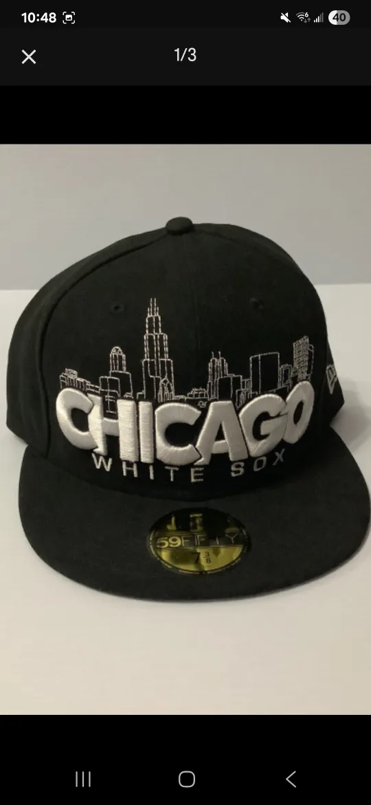 New Era Chicago White Sox Fitted Cap, Size 7 3/8 thumbnail