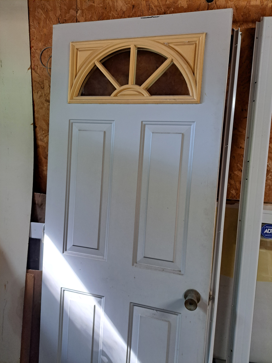 White Exterior Door with Window
