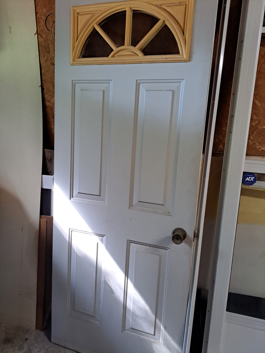 White Exterior Door with Window - photo 2