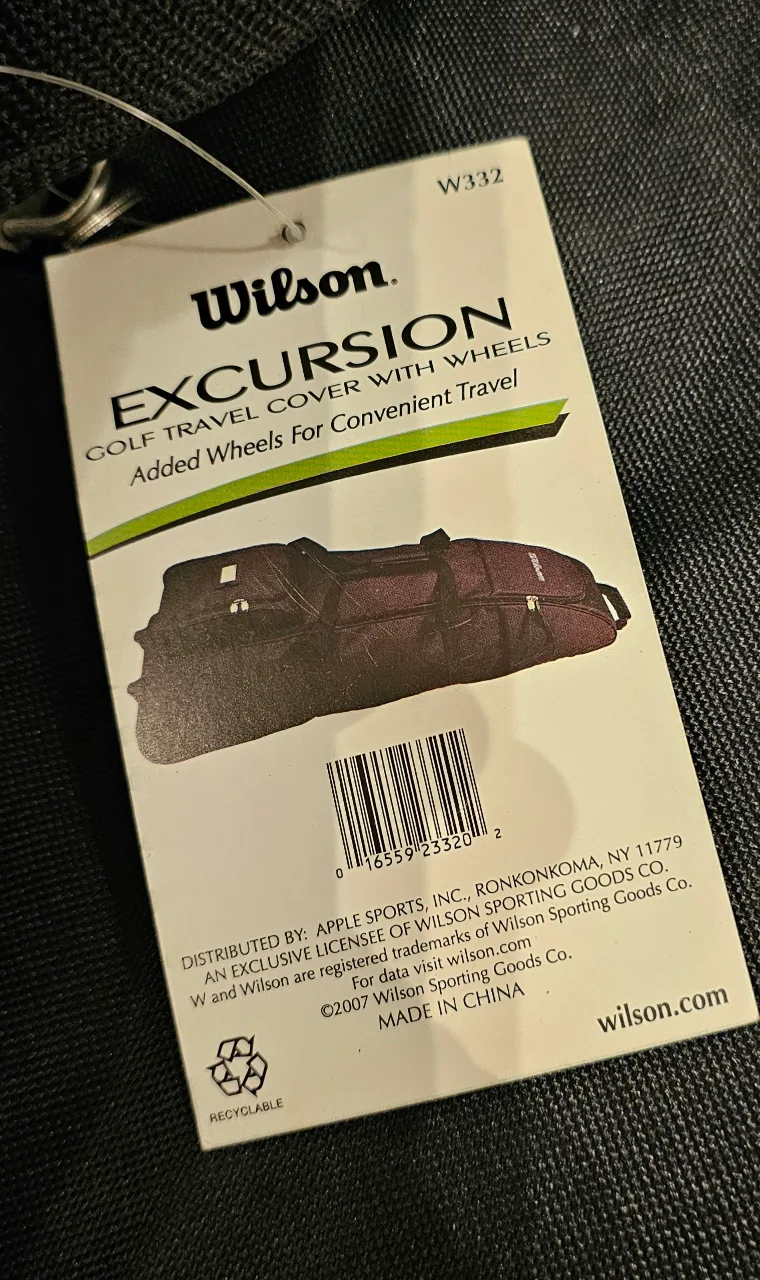 Wilson Excursion Golf Travel Cover with Wheels - Black image indicator(3)