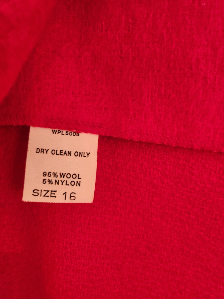Jack Winter Red Wool Blend Blazer - Size 16 - photo 3