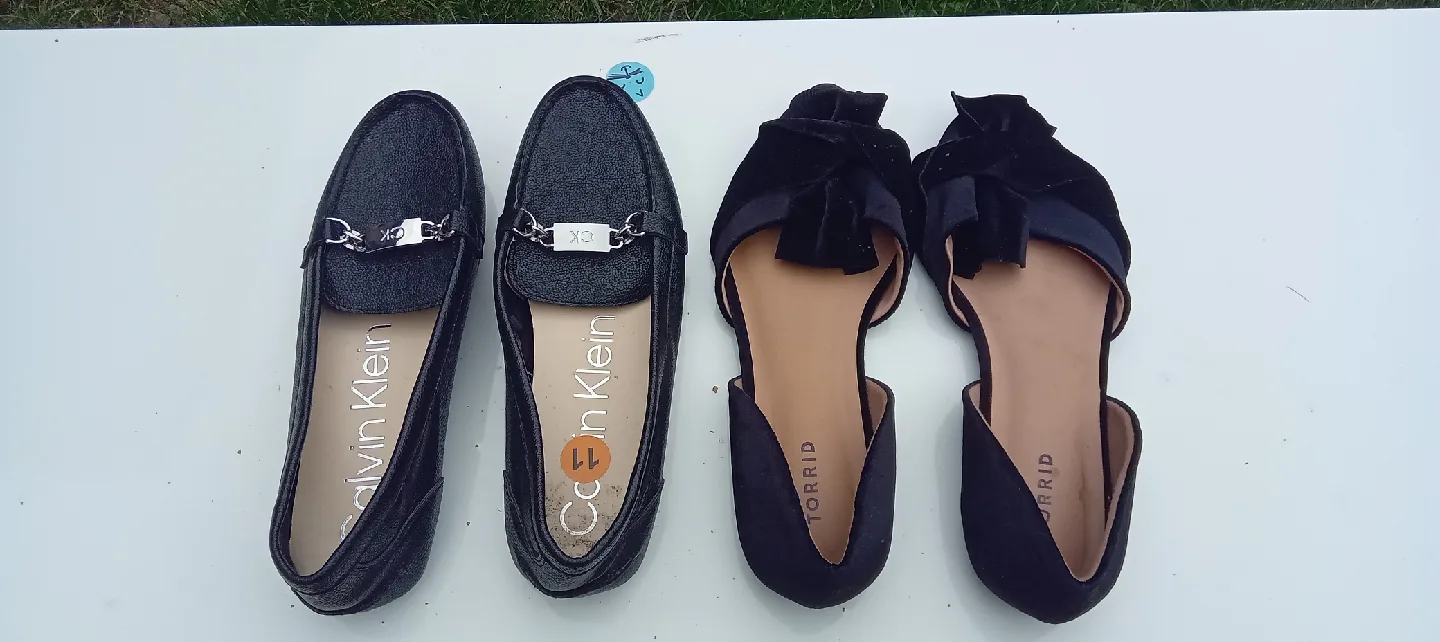 Two Pairs of Women's Flats: Torrid & Calvin Klein - Size 11 thumbnail