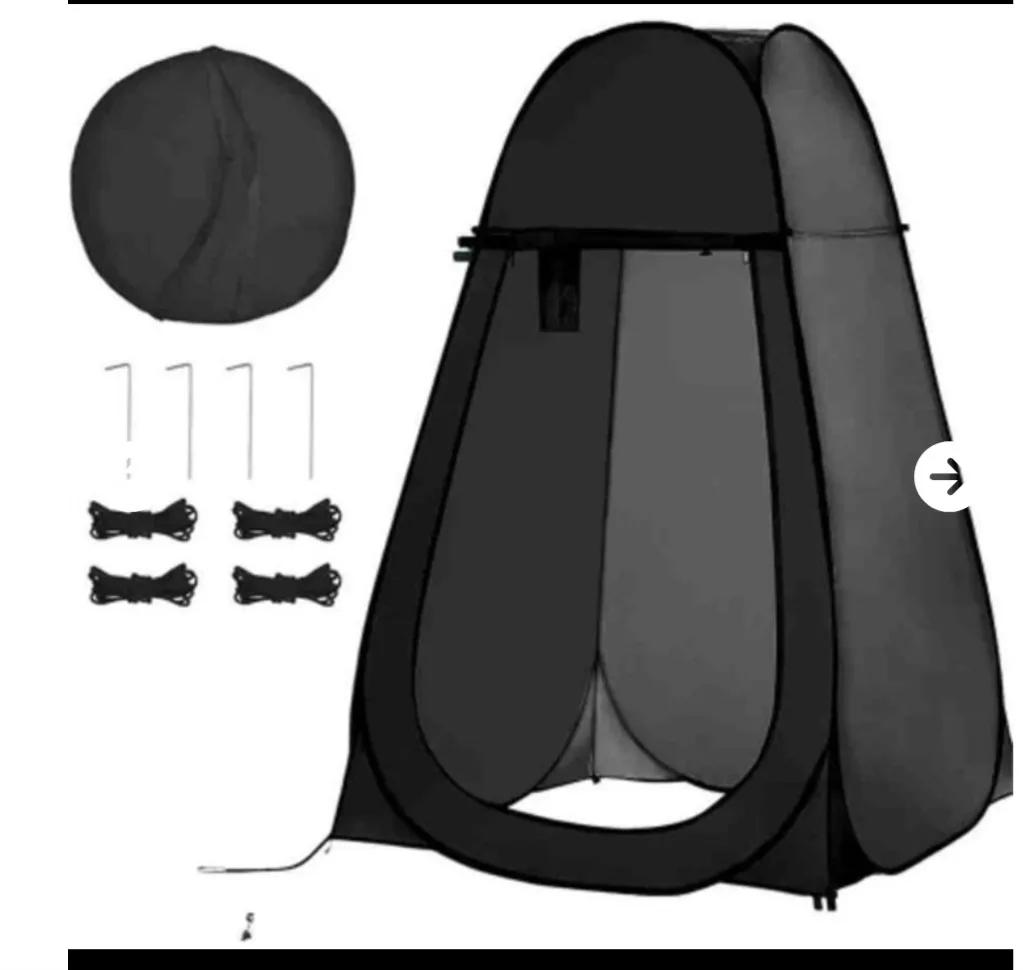 New Lenotos Pop Up Pod Privacy Shower Tent - Black thumbnail