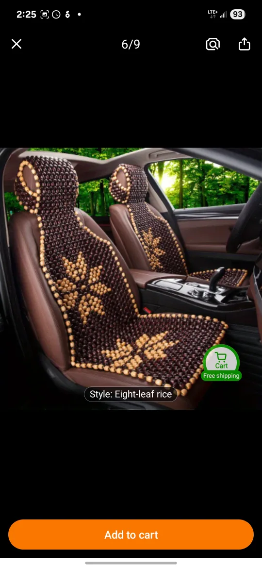 Wooden Beaded Car Seat Cover , pick oshawa or Scarborough image indicator(2)