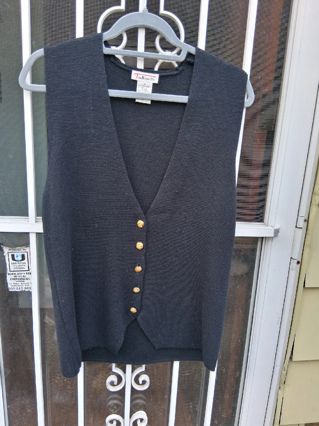 Talbots Black Knit Vest - Size M thumbnail