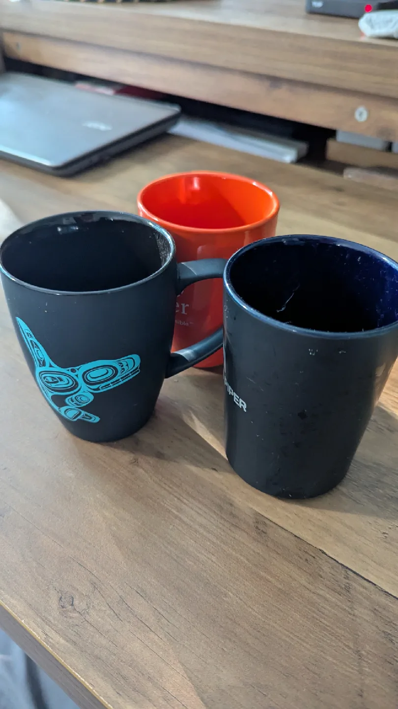 Set of 3 Mugs - Orca, Red, & Piper 🥕 thumbnail