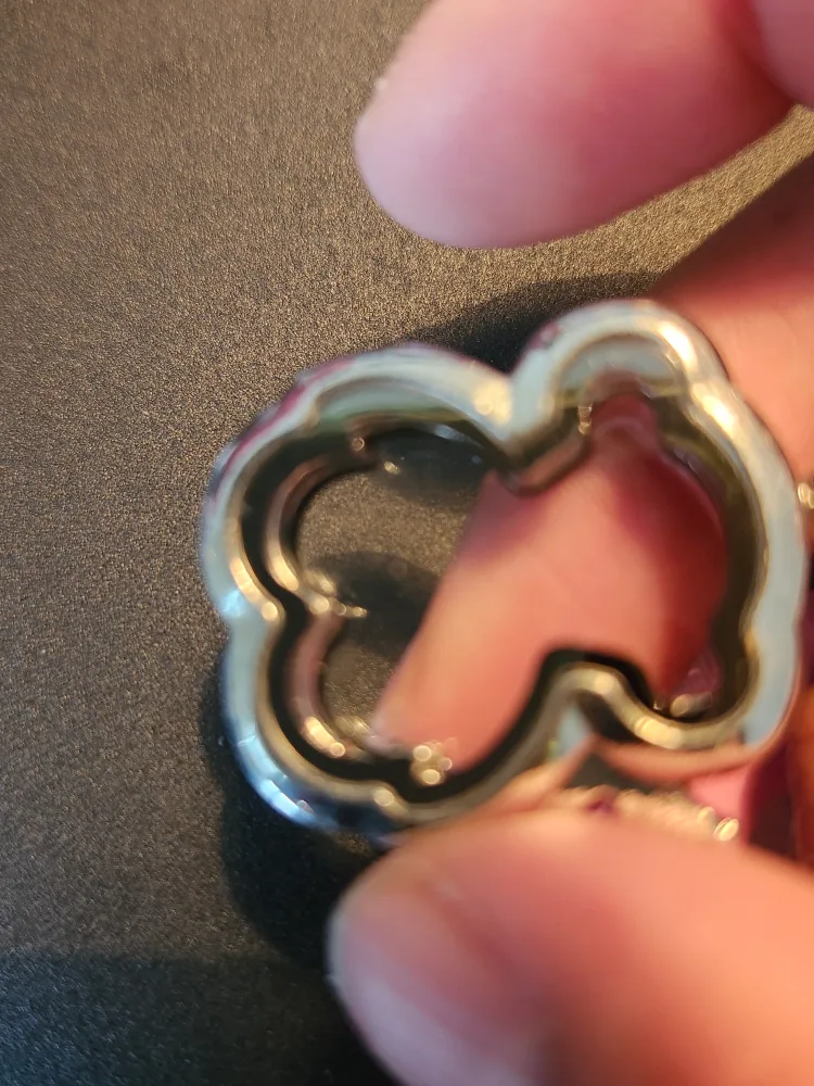 floating charm Silvertone Bear Pendant thumbnail
