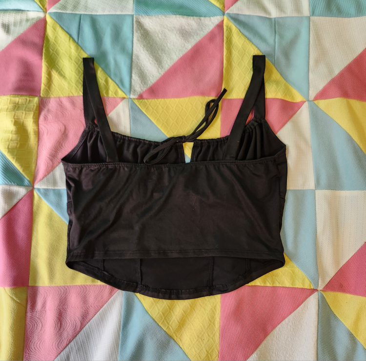 black milkmaid style tank top - photo 2