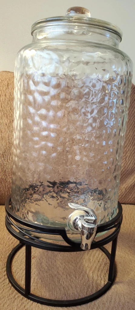 Glass Beverage Dispenser with Stand