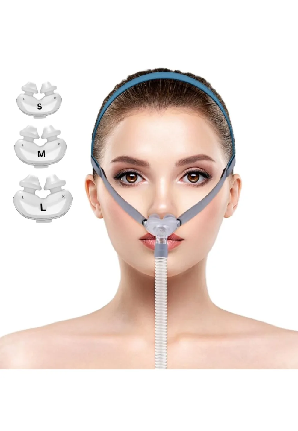 New   Nasal Pillow Headgear Strap with 3 Sizes Nasal image indicator(3)