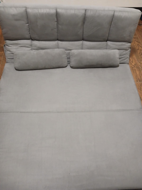 Gray Folding Futon Sofa Bed