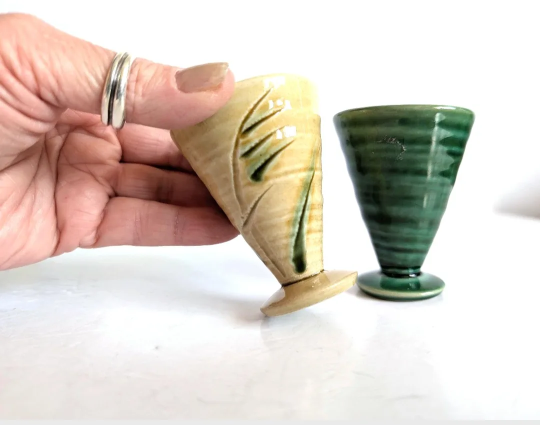 Japanese Saké Glasses ~ Drip Glaze Pottery image indicator(2)