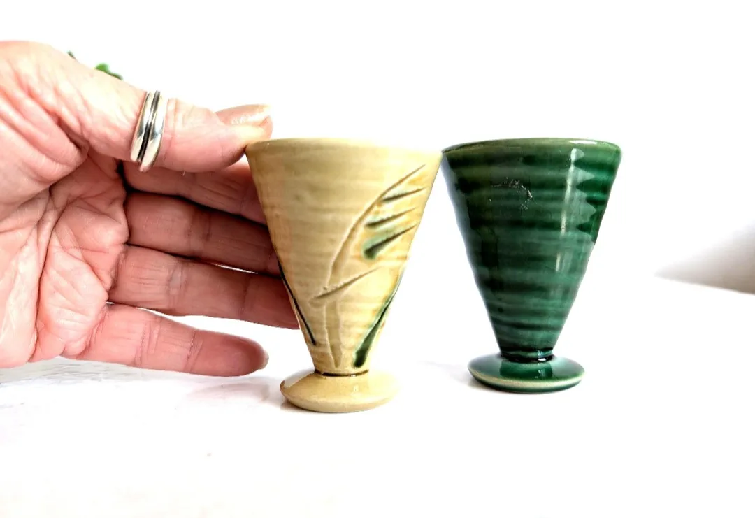 Japanese Saké Glasses ~ Drip Glaze Pottery image indicator(8)