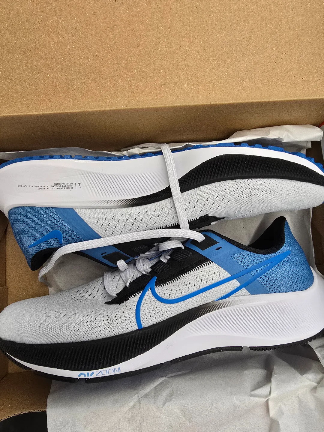 Nike Air Zoom Pegasus 39 White/Blue Men's Size 11 image indicator(2)