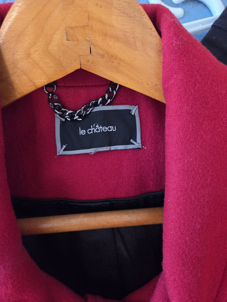 Le Chateau Woolmark Blend Red Coat - photo 3
