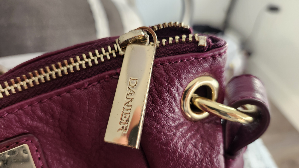 Danier Leather Handbag - Purple - photo 4