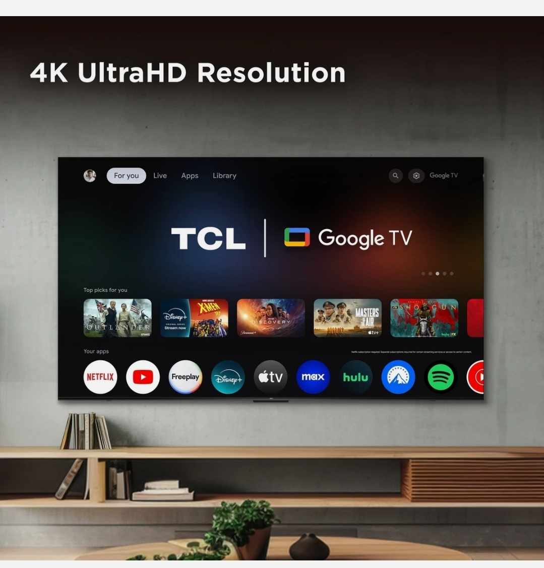 TCL 65" Class QLED 4K UHD Smart Google TV - photo 4